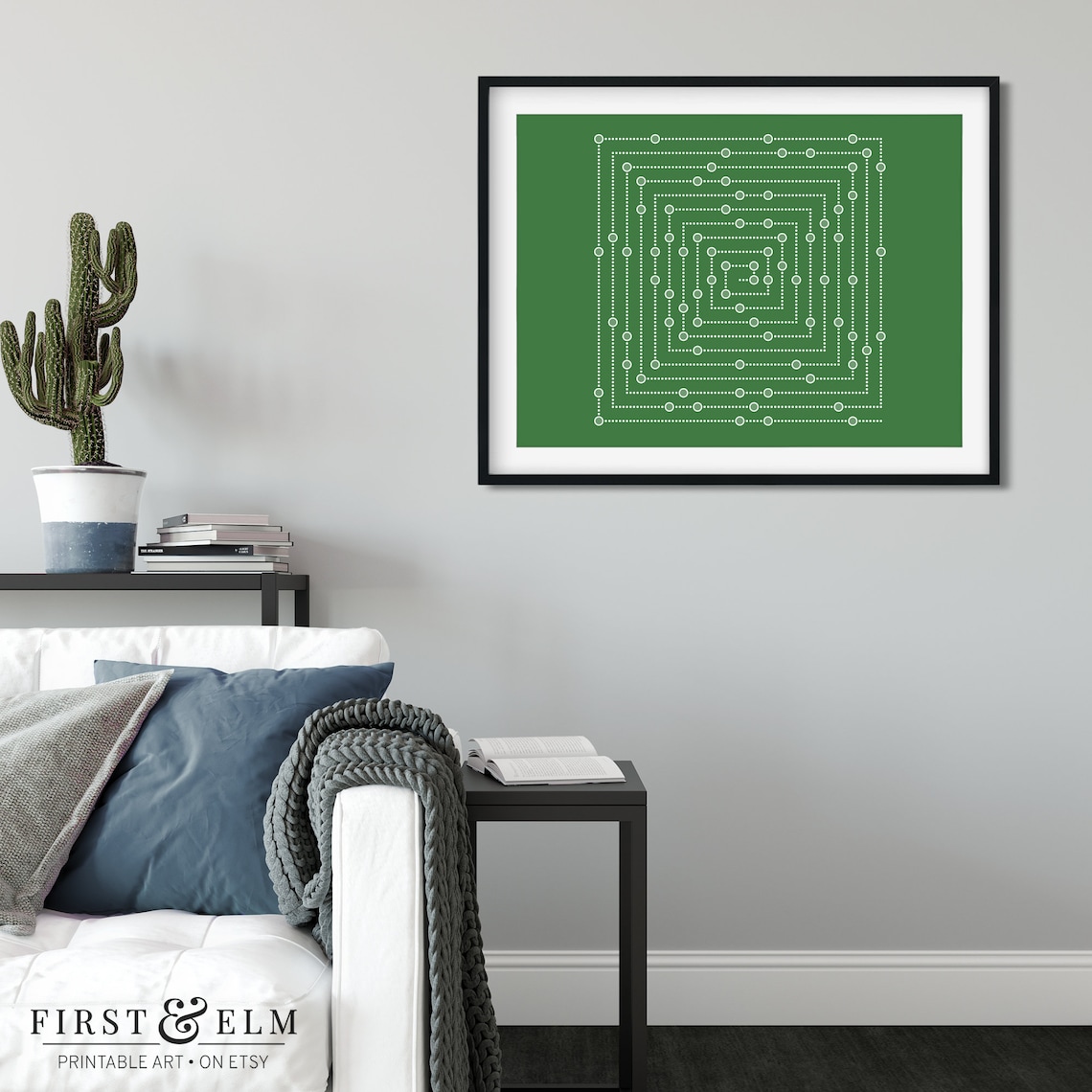 Prime Spiral Ulams Spiral Prime Numbers Art Print - Image 3