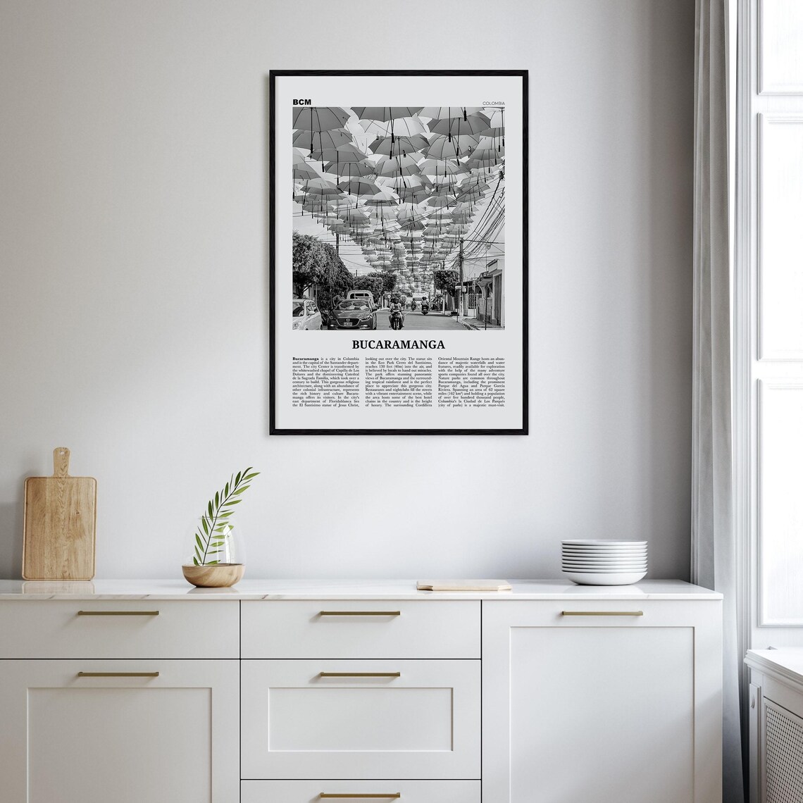 Bucaramanga Black And White Travel Poster, Colombia - Image 2