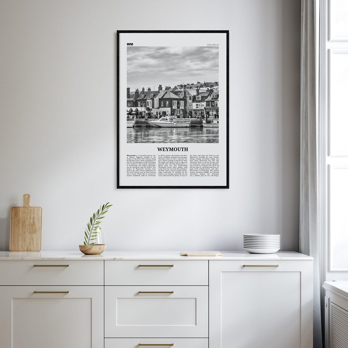 Weymouth Print Black And White Weymouth Wall Art Weymouth Poster Weymouth Photo Weymouth Wall Dcor England Uk United Kingdom - Image 2