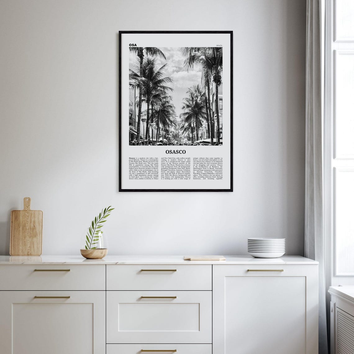 Osasco Black And White Travel Poster, Brazil - Image 2