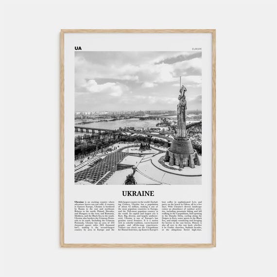 Ukraine Black and White Wall Photo Poster Print