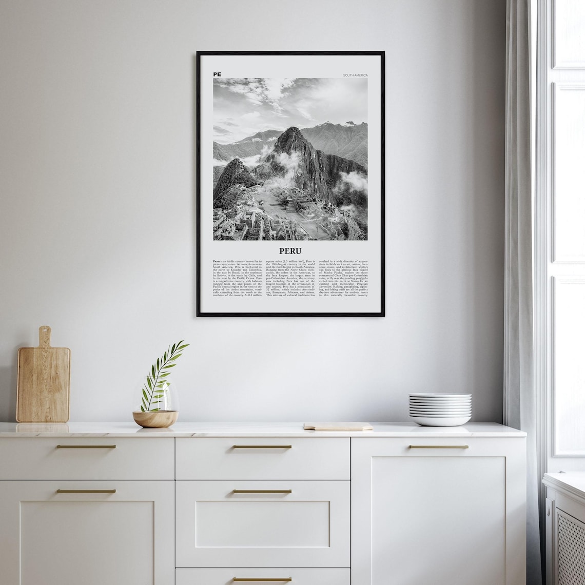 Peru Black And White No 1 Travel Poster - Image 2