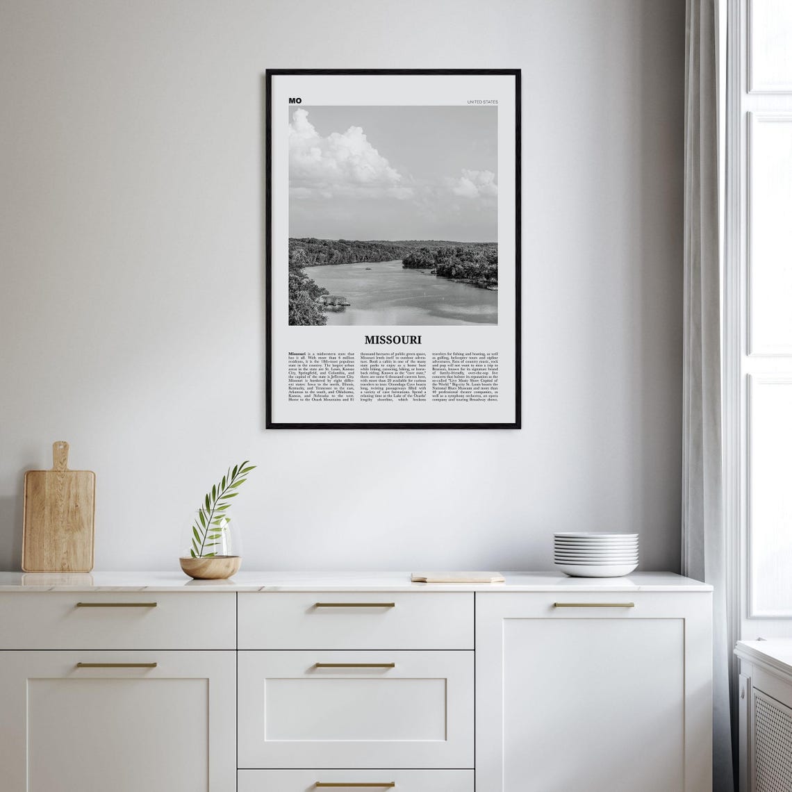 Missouri Print Black And White No 1 Missouri Wall Art Missouri Poster Missouri Photo Missouri Wall Decor Usa United States - Image 2