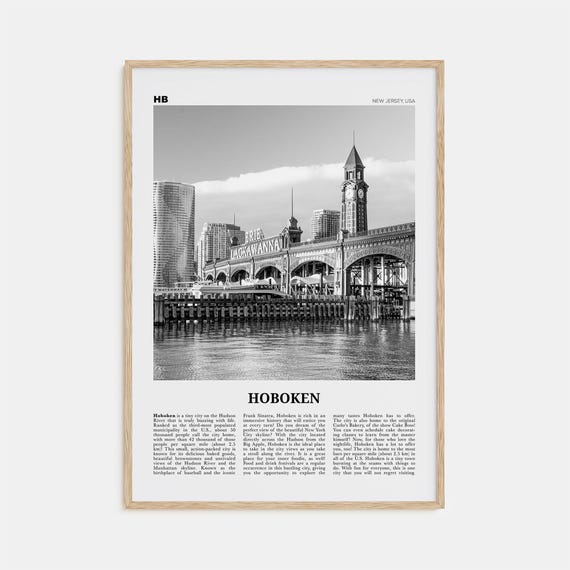 Hoboken Black and White No. 2 New Jersey Art Print