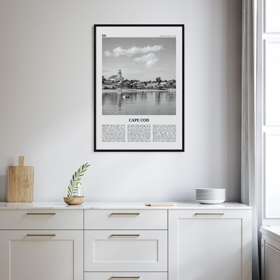 Cape Cod Black and White Travel Poster, No. 1 - Image 2