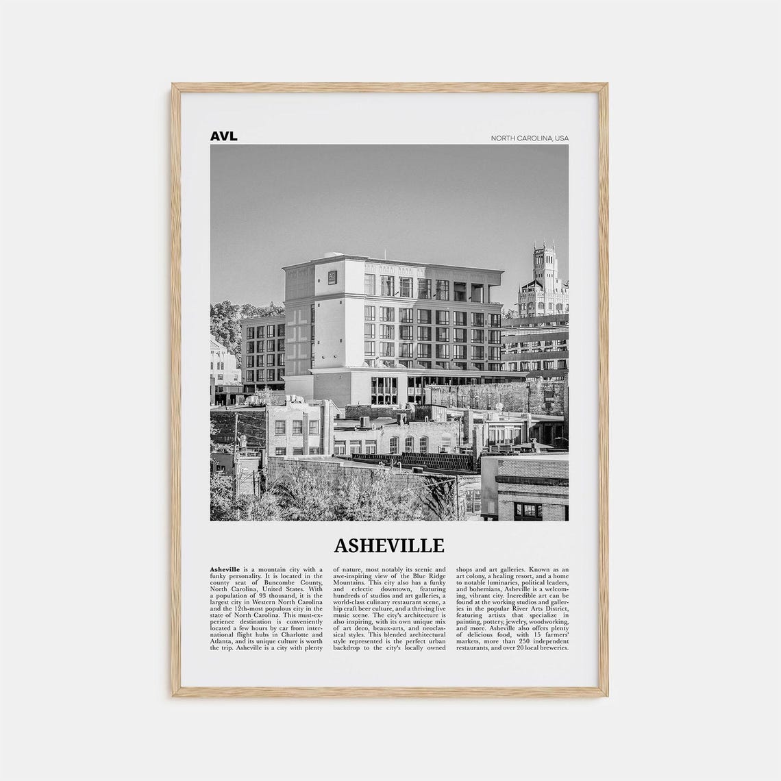 Asheville Print Black And White No 2 Asheville Wall Art Asheville Poster Asheville Photo North Carolina Usa United States America