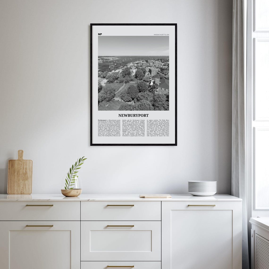Newburyport Print Black And White Newburyport Wall Art Newburyport Poster Newburyport Photo Newburyport Map Newburyport Wall Decor - Image 2
