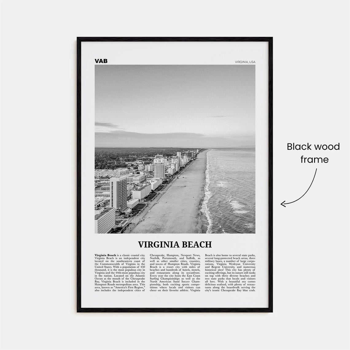 Virginia Beach Virginia Wall Art Print - Image 3