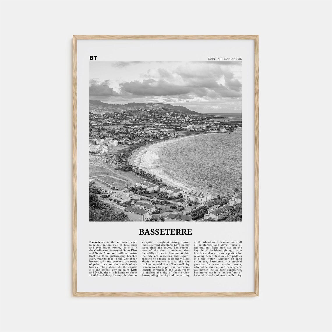 Basseterre Print Black And White Basseterre Wall Art Basseterre Poster Basseterre Photo Basseterre Wall Dcor Saint Kitts And Nevis