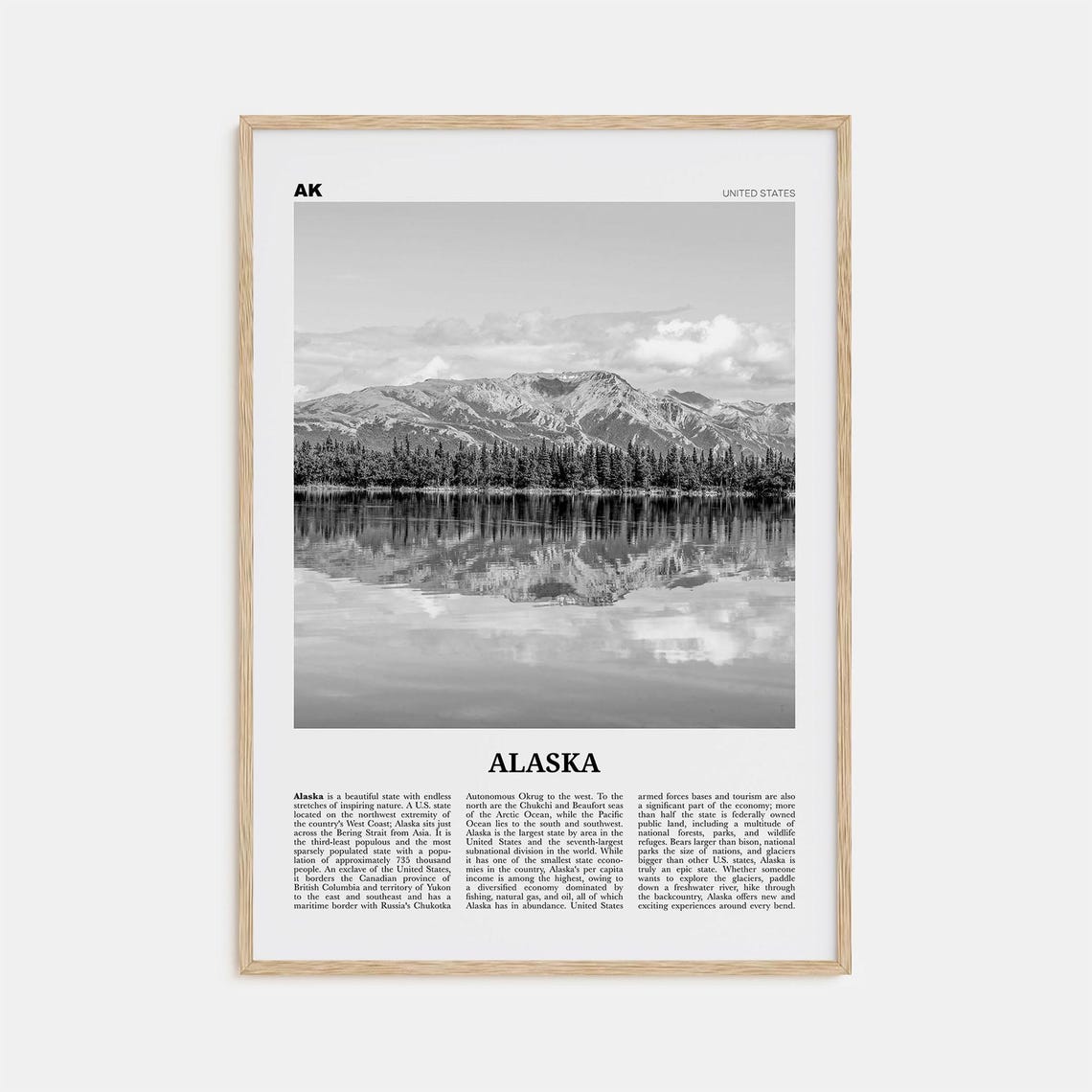 Alaska Print Black And White No 2 Alaska Wall Art Alaska Poster Alaska Photo Alaska Wall Decor Usa United States North America