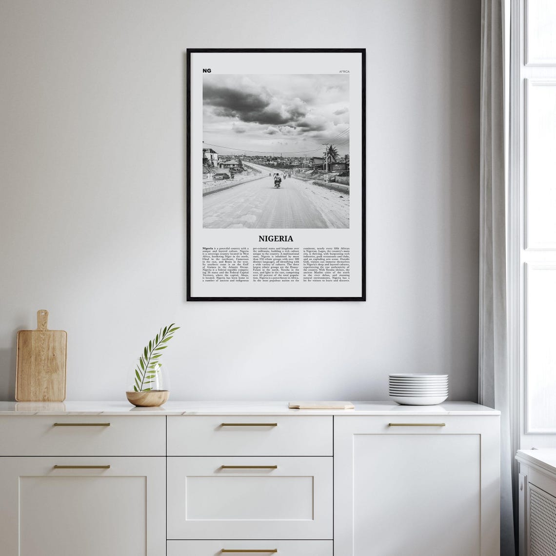 Nigeria Print Black And White No 3 Nigeria Wall Art Nigeria Poster Nigeria Photo Nigeria Wall Decor Nijeriya Abuja Lagos Africa - Image 2