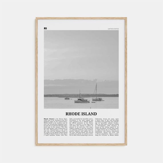 Rhode Island Black And White Travel Poster