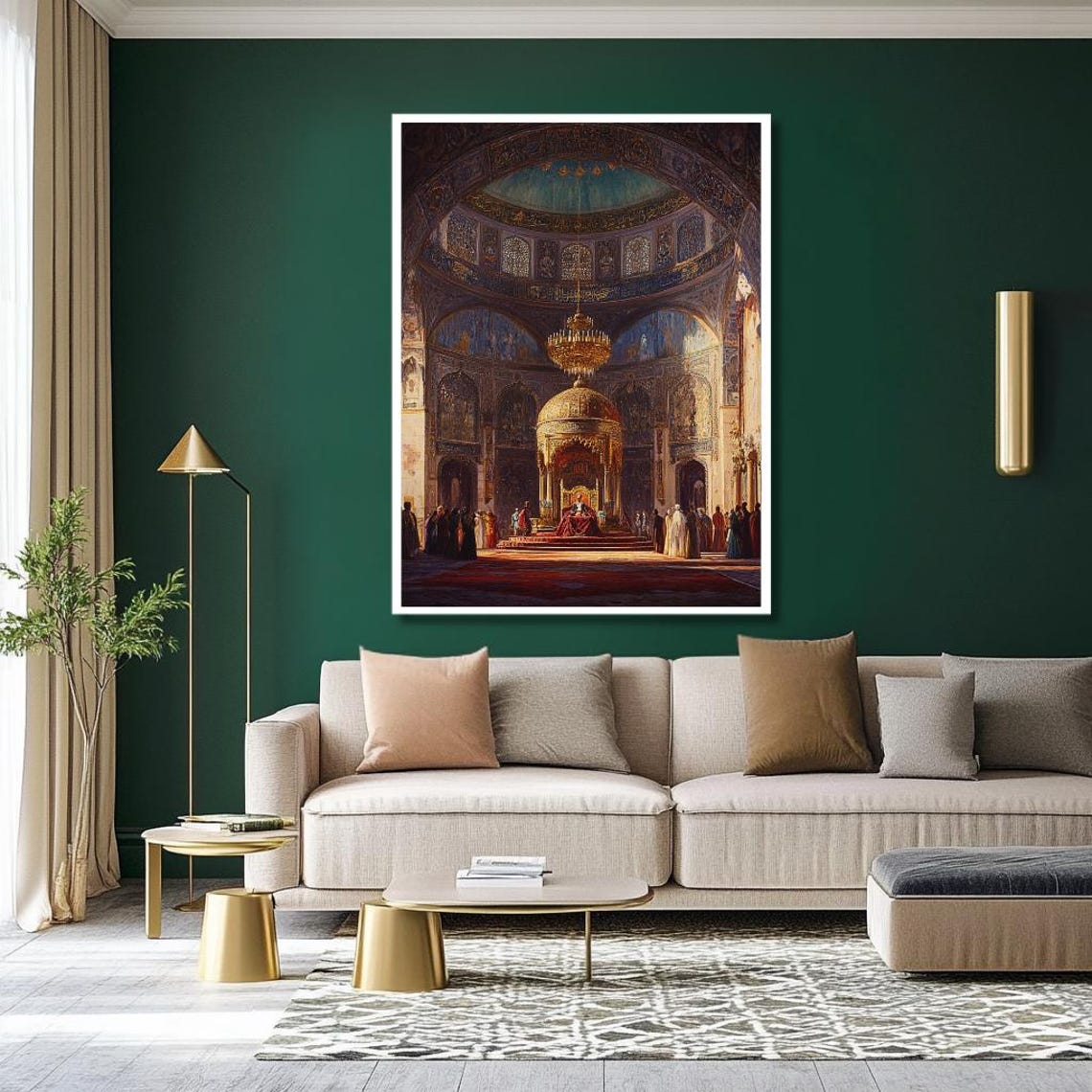 Palace Interior Wall Art Luxurious Royal Court Print Classical Architecture Wall Decor - Image 2