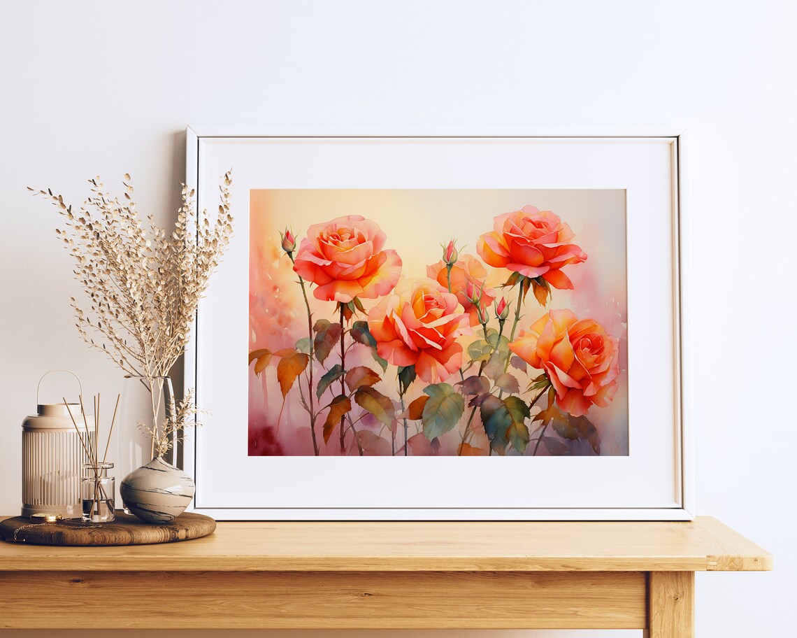 New York Watercolor Painting, Botanical Composition