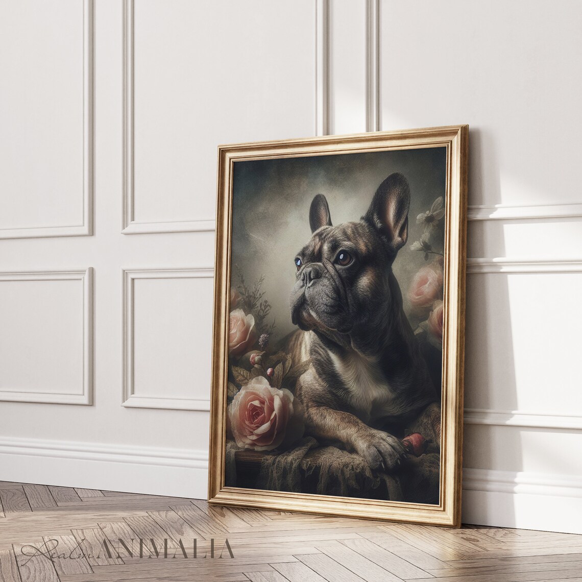 French Bulldog Portrait, Vintage Style Dog Art Print - Image 3