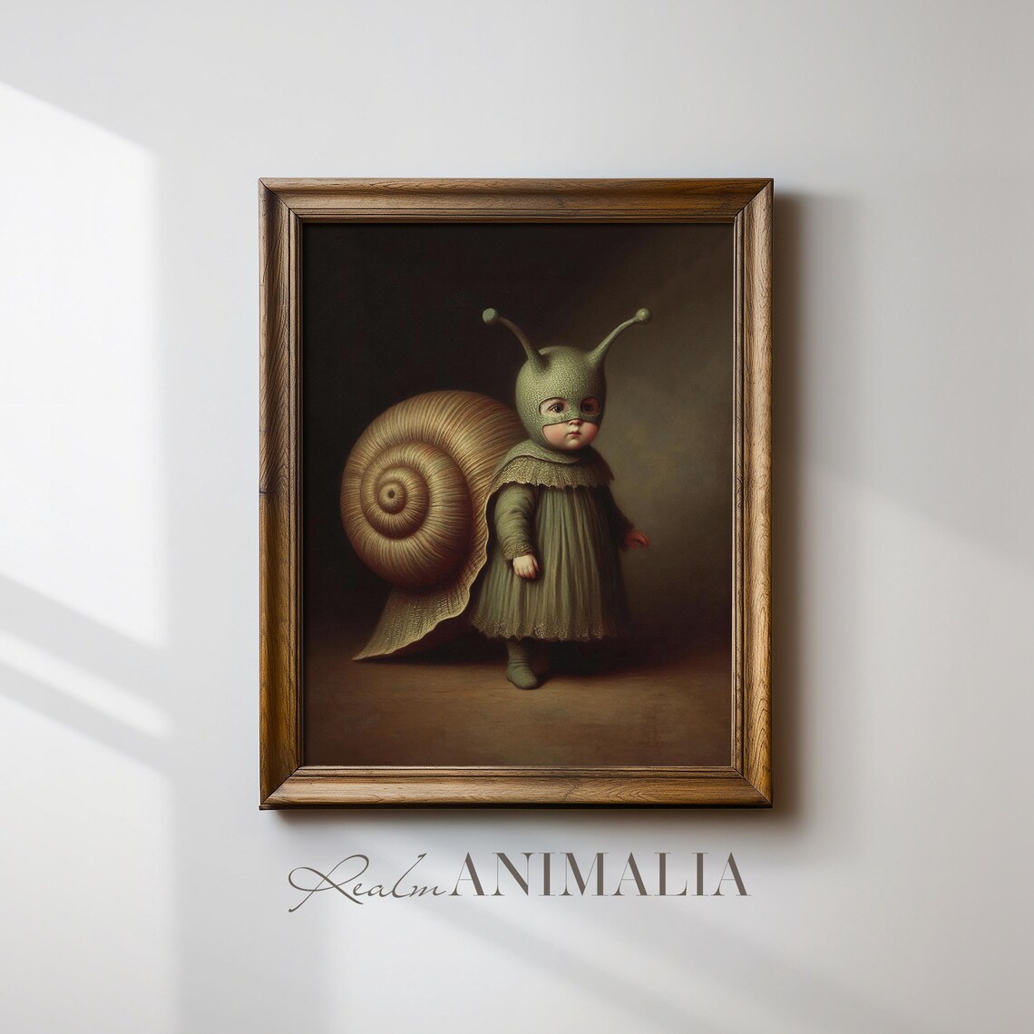 Child in Snail Costume Vintage Halloween Portrait - Image 4