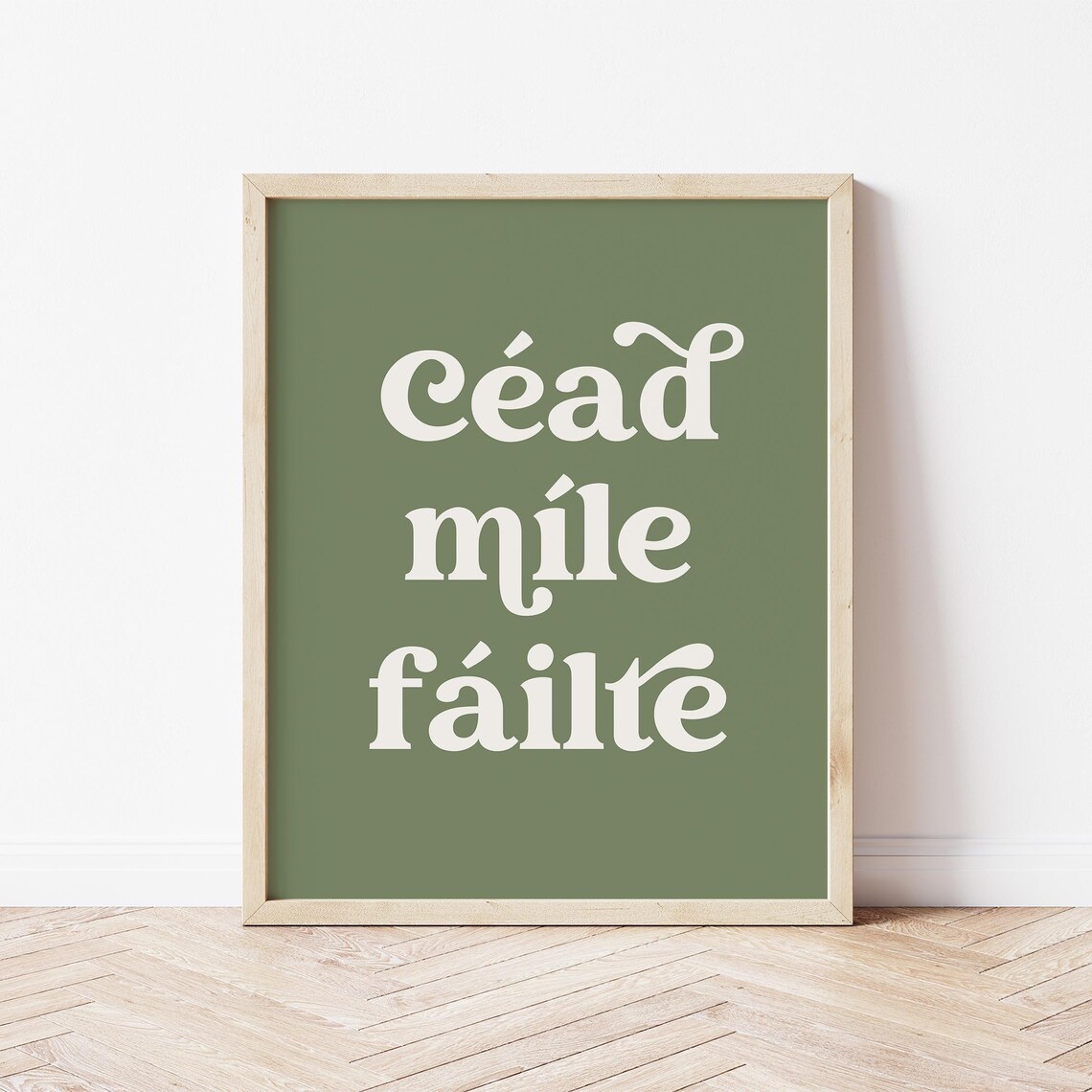 C e1d M edle F e1ilte Ireland Welcome Sign Art Print