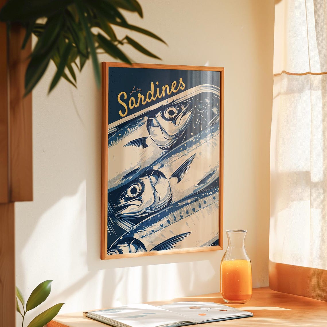 Les Sardines Vintage Kitchen Poster Print