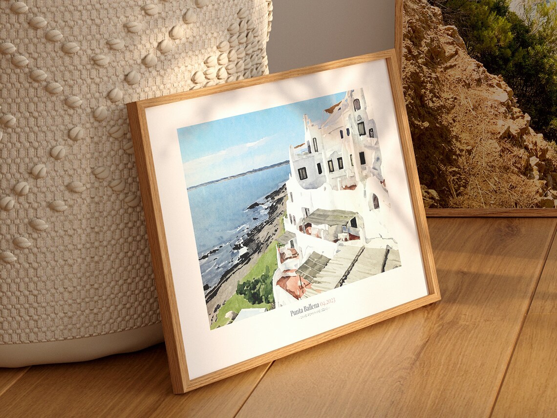 Personalized Travel Memories Watercolor Print