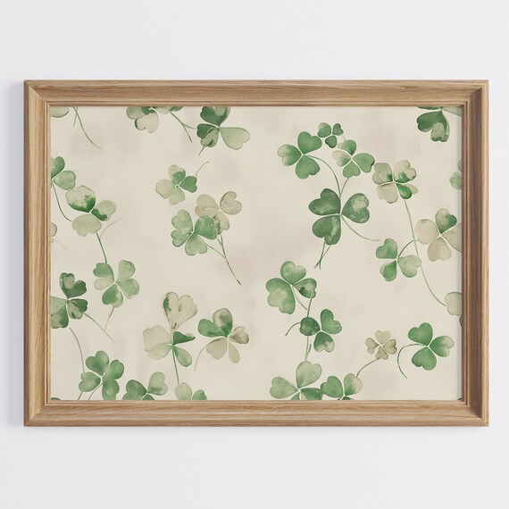 Shamrock St Patricks Day Boho Art Print