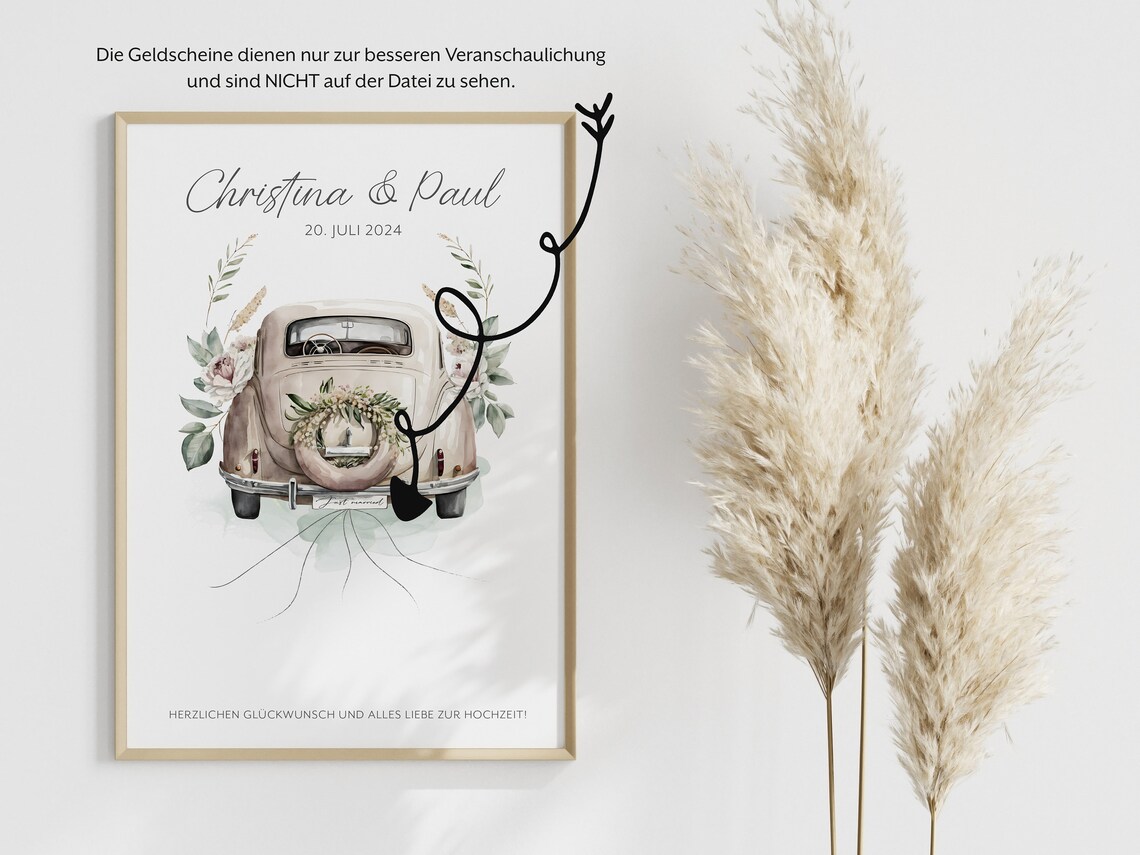 Wedding Car Money Gift for Bride and Groom - Image 2