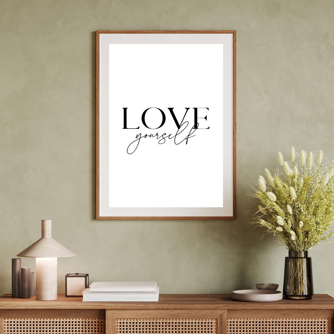 Love Yourself Self Love Positive Affirmation Minimalist Poster - Image 3
