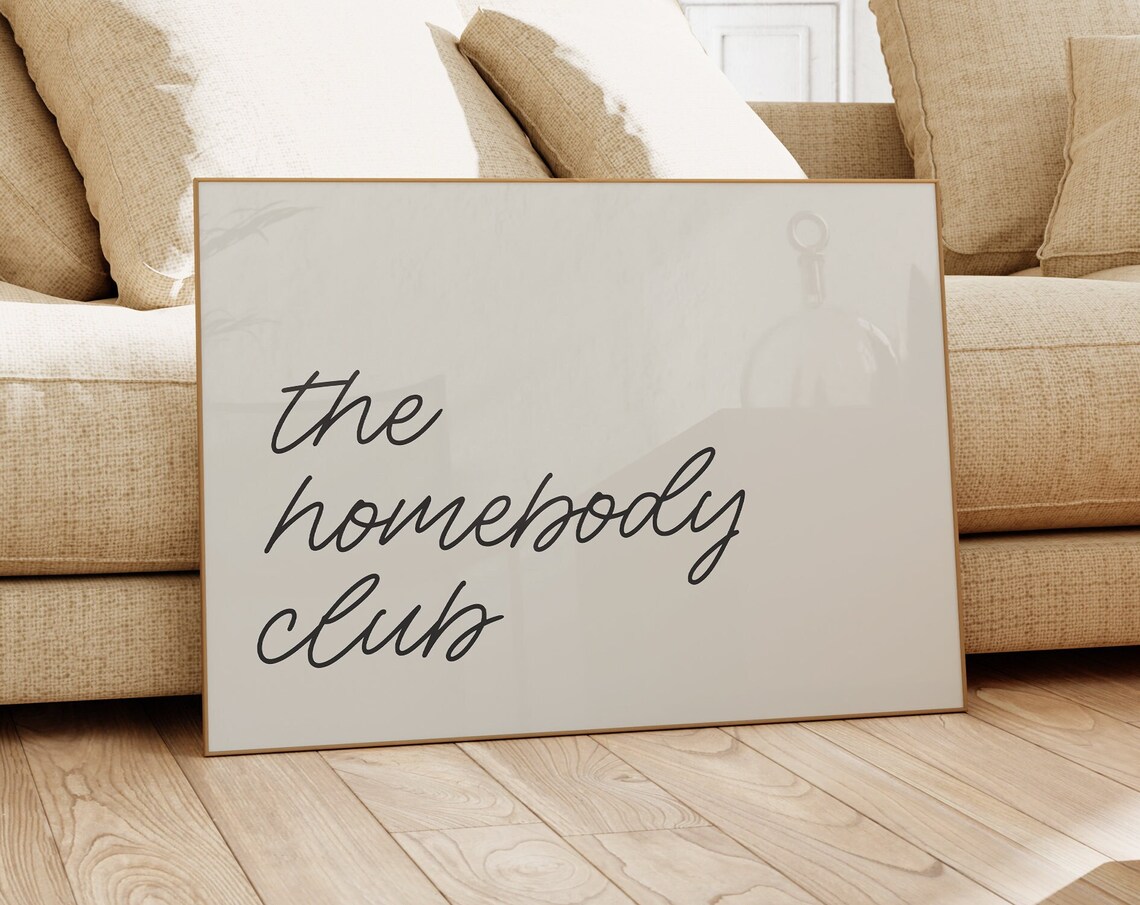 The Homebody Club, Minimalist Living Room Art Print