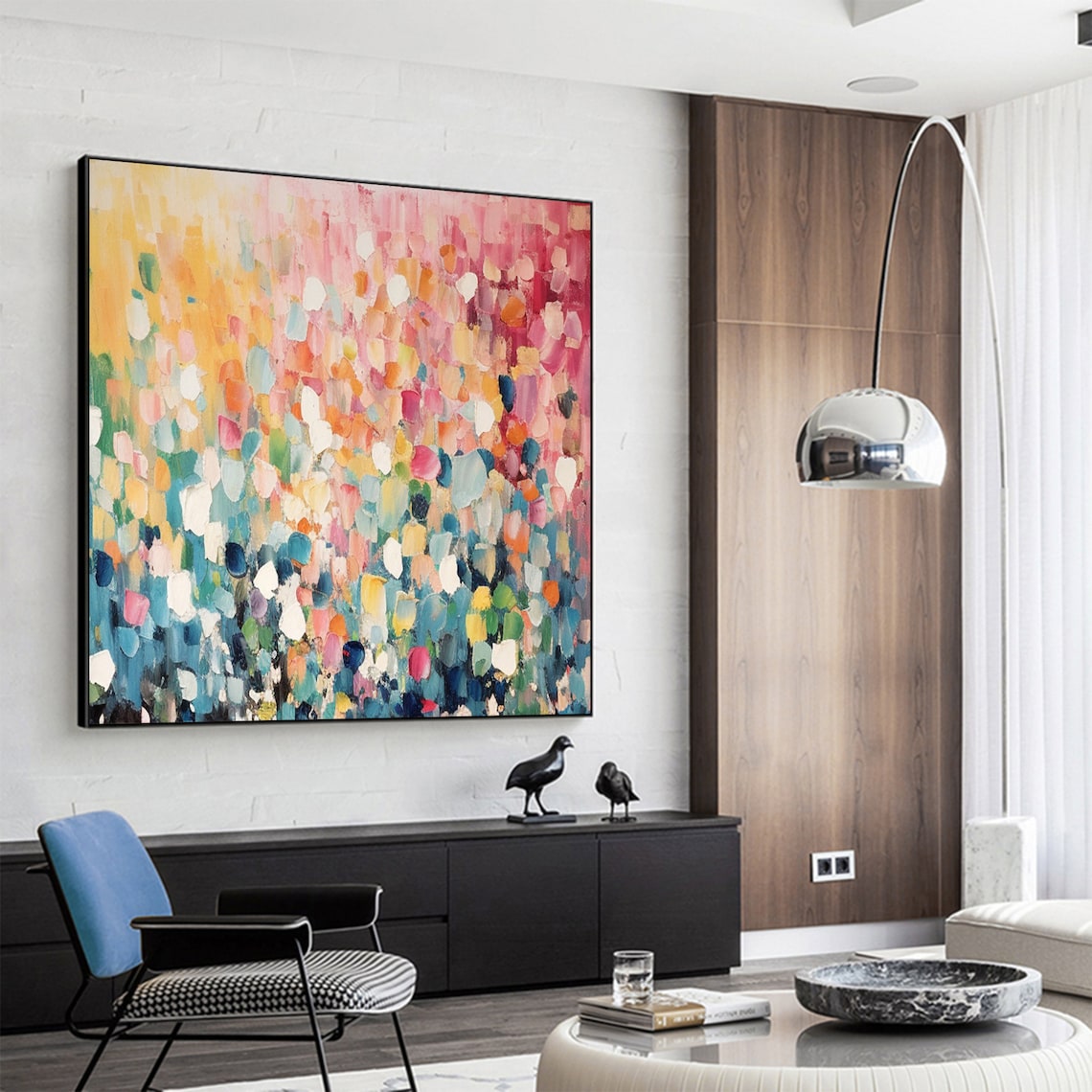 Abstract Colorful Texture, Modern Living Room Art Print - Image 5