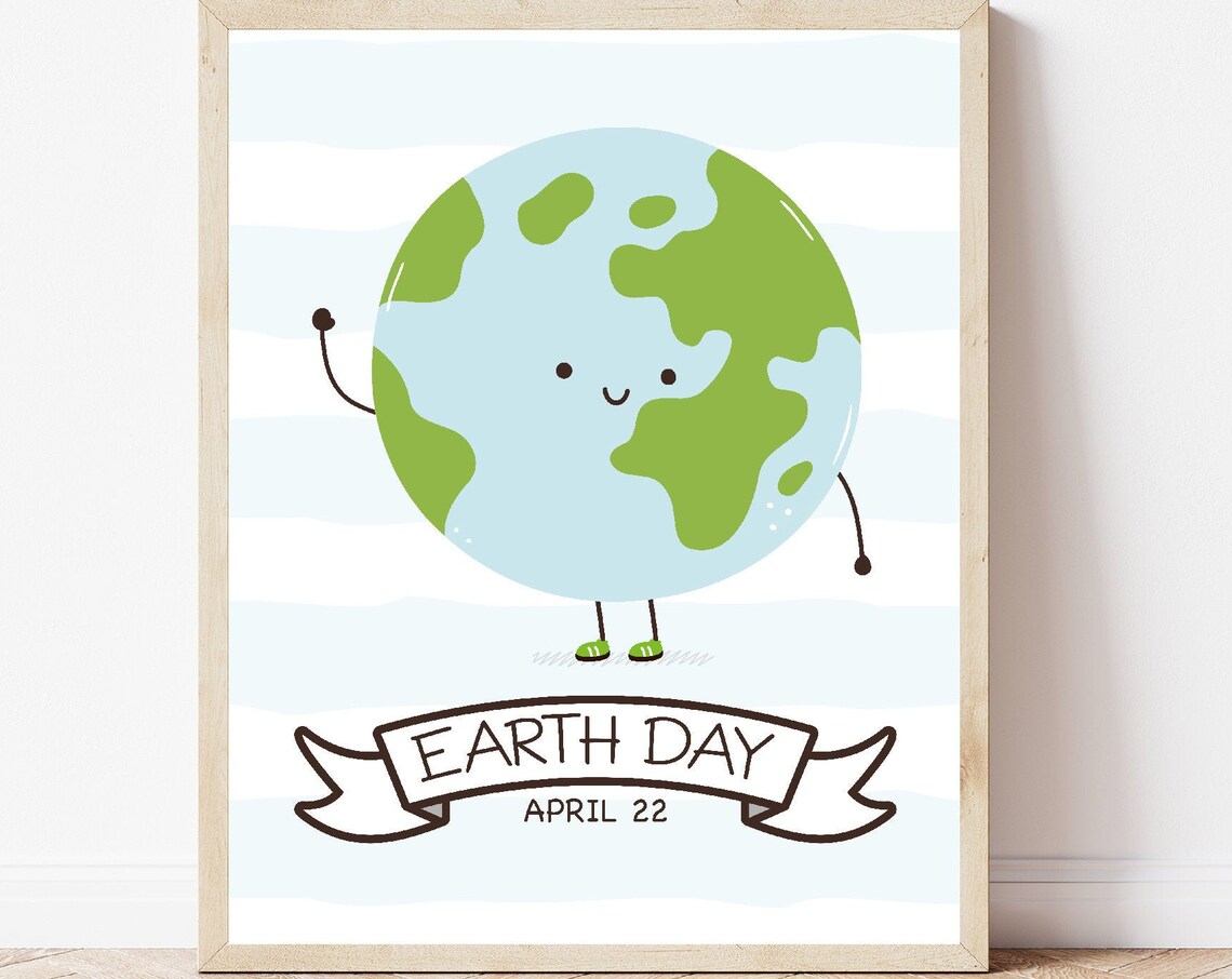 Earth Day Poster, Classroom Decor Poster Print