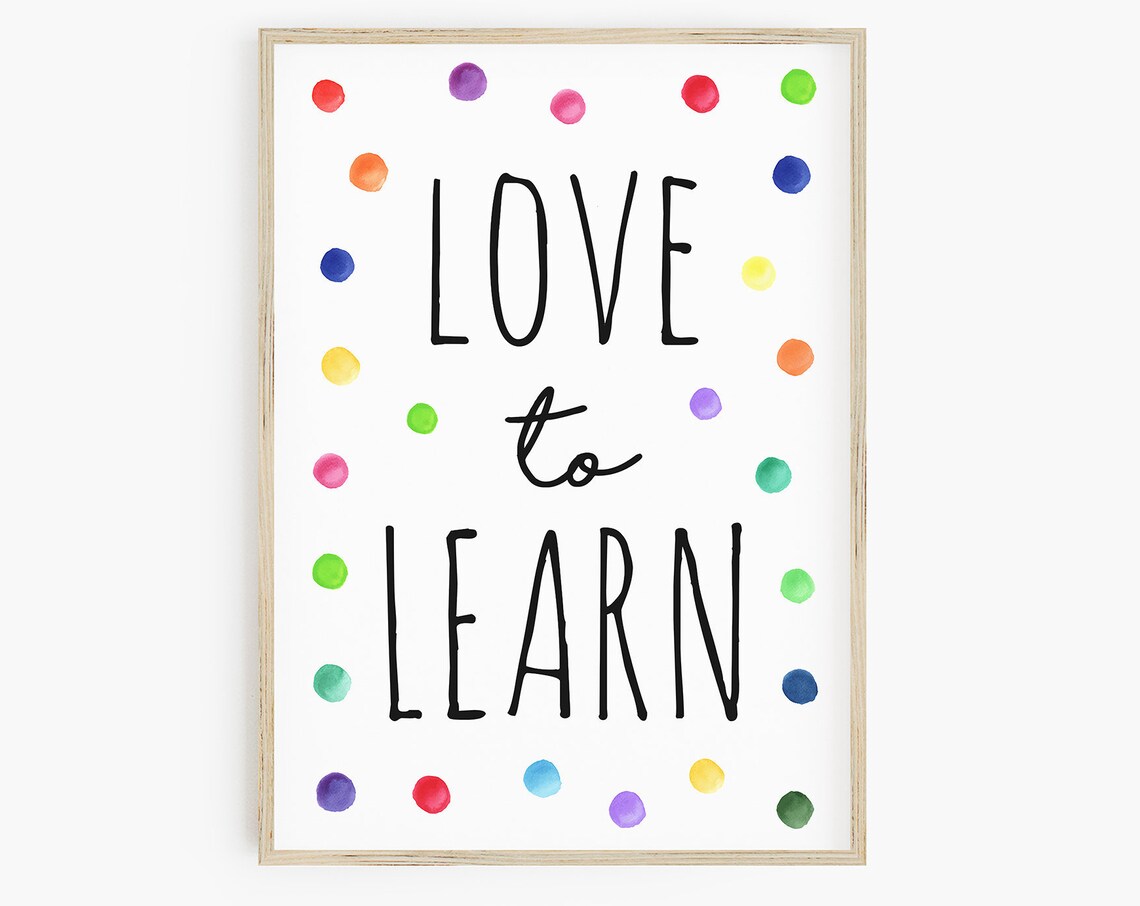 Love To Learn Instant Classroom Rainbow Poster