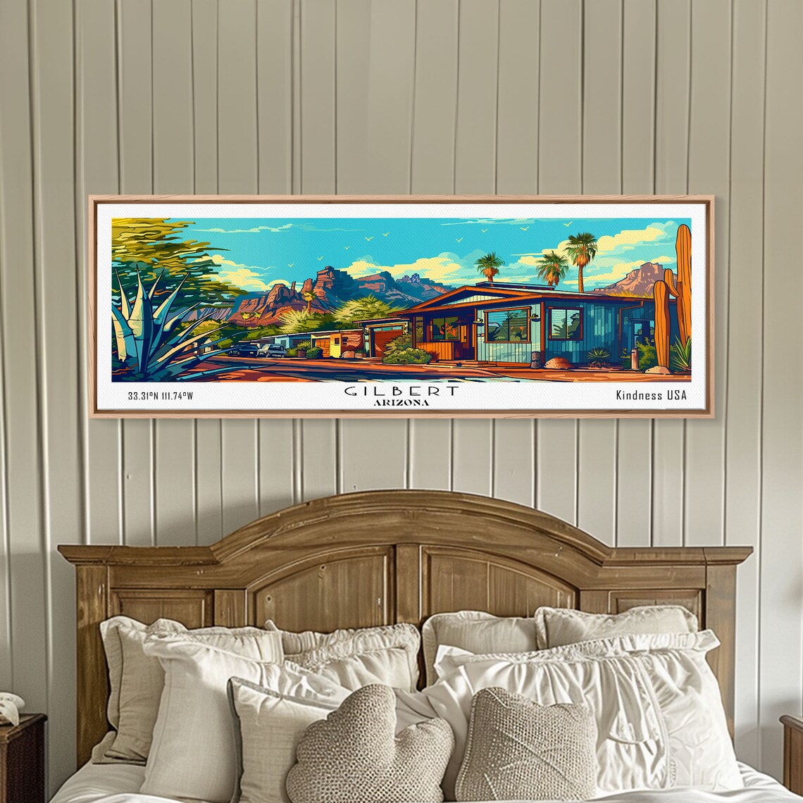 Gilbert Arizona Kindness USA Desert Ranch Red Rock View Travel Poster - Image 6