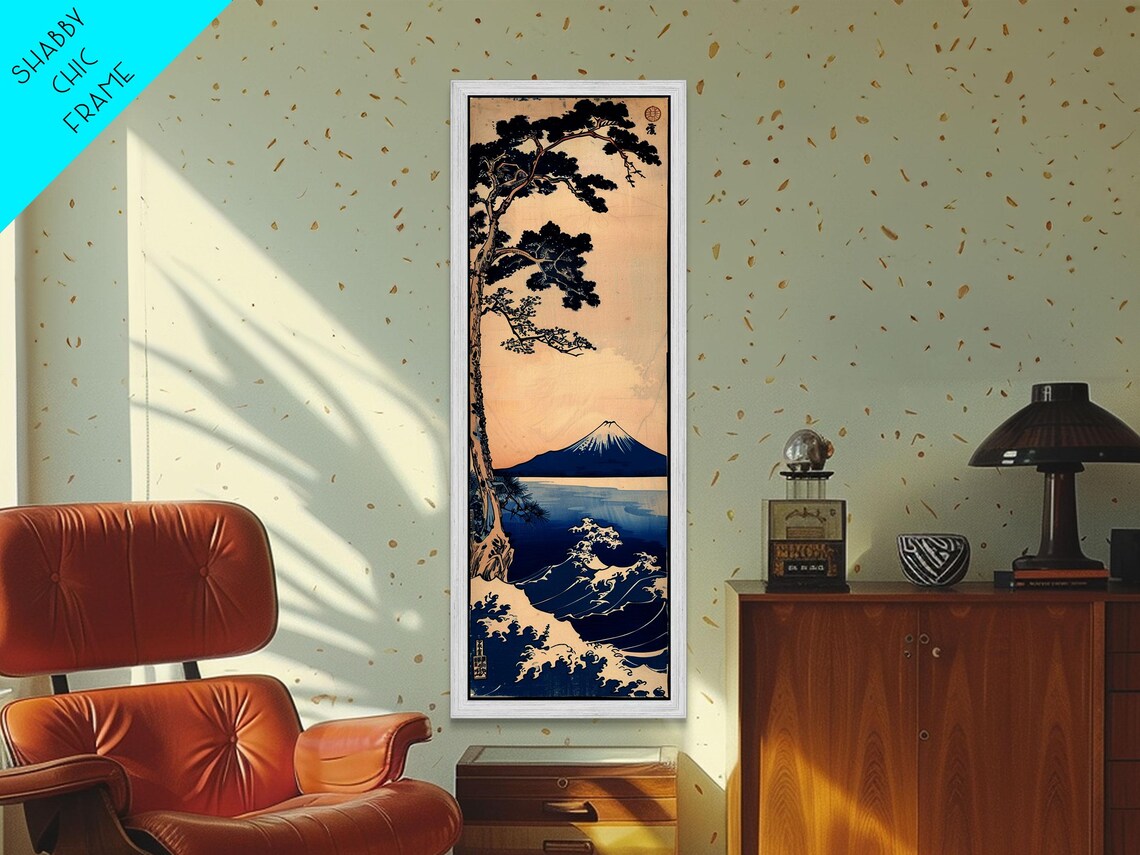 Mount Fuji Japanese Ukiyo-E Pine Tree Wall Art Print - Image 2