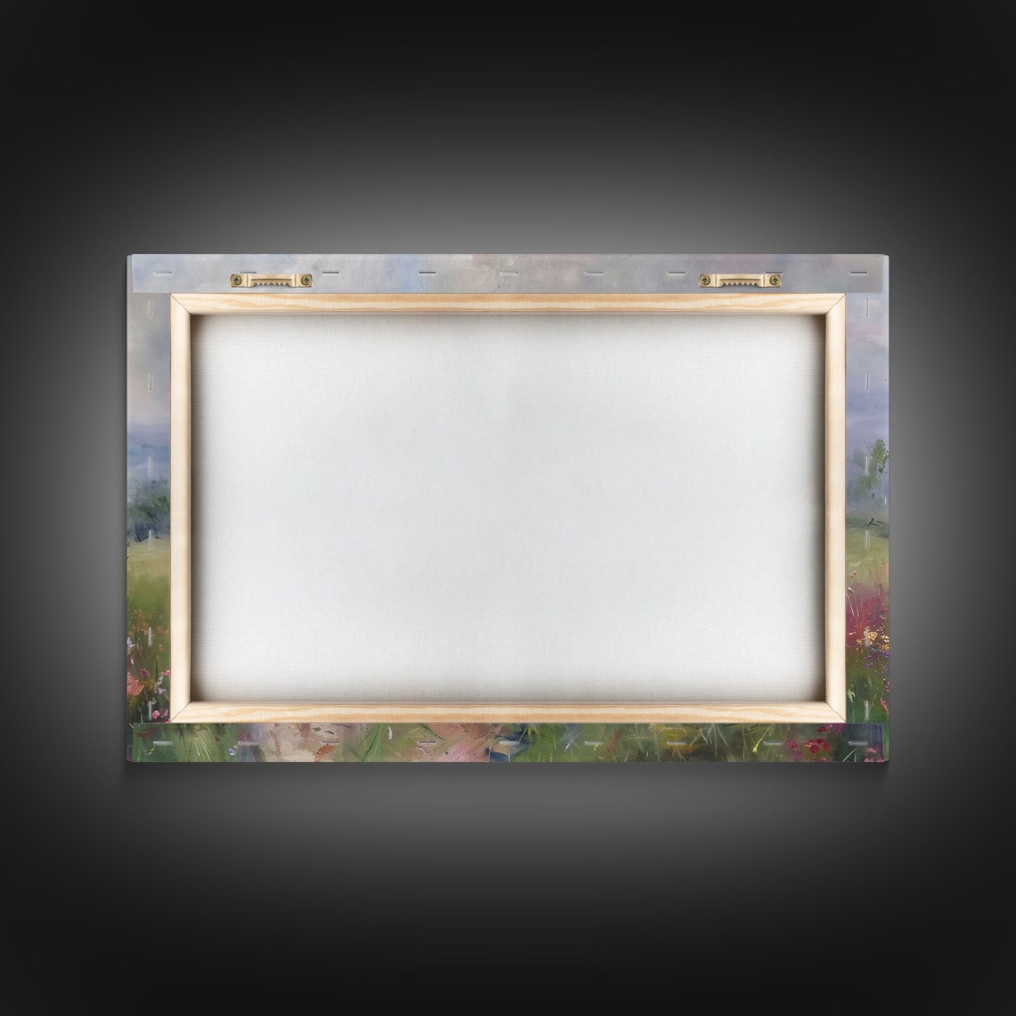 Wildflower Meadow Country Path Soft Impressionist Landscape Wall Art - Image 2