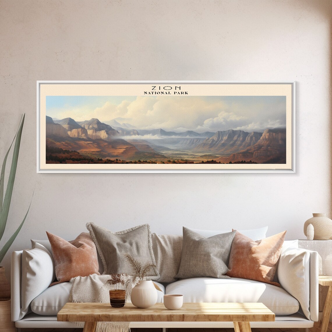 Zion National Park Minimalist Watercolor Travel Print - Image 5