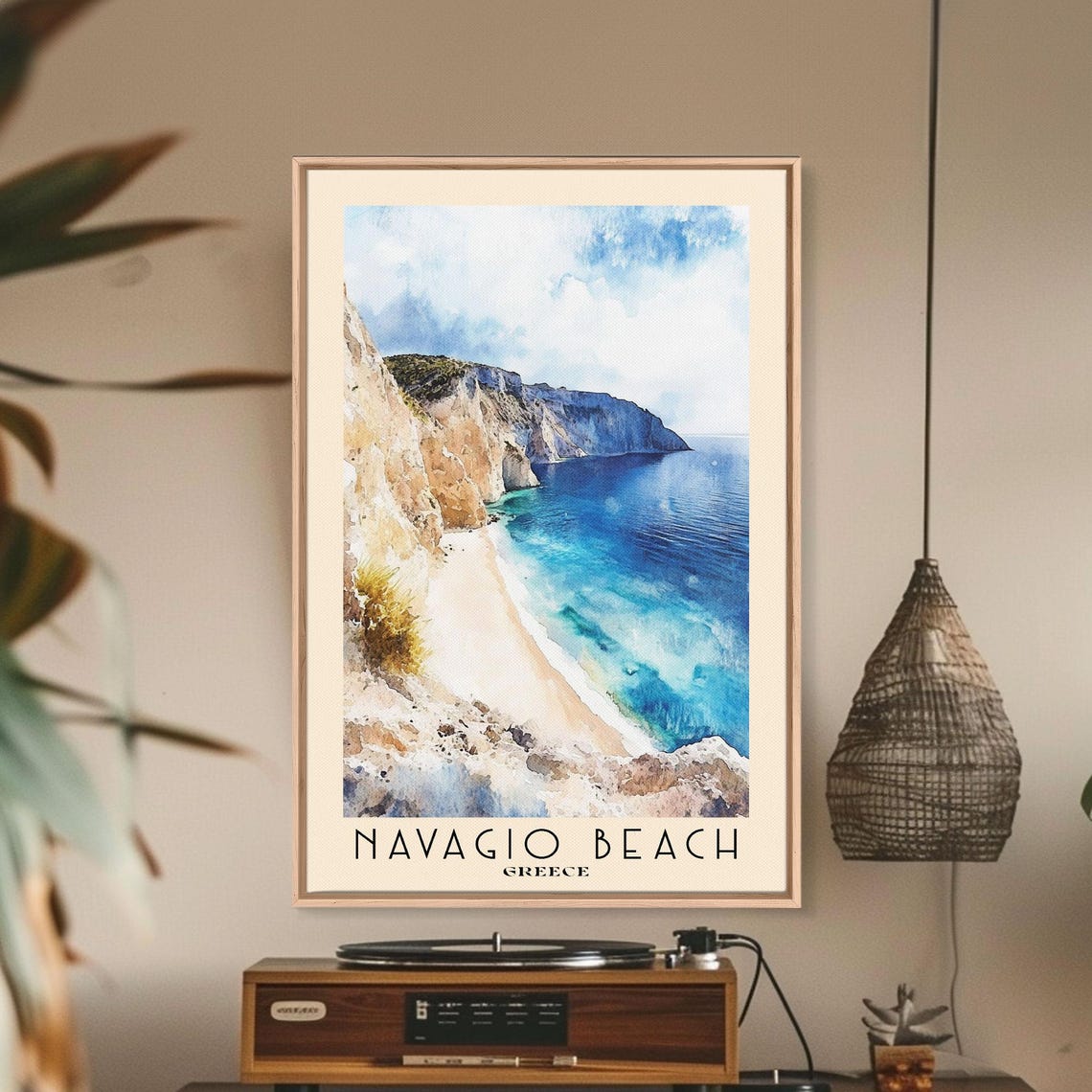 Navagio Beach Greece Shipwreck Cove Cliffs Turquoise Water Poster - Image 2