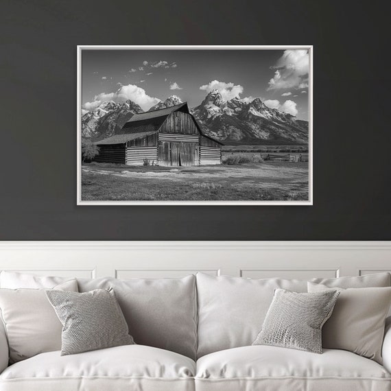 Old Barn Wall Art Framed Print Or Metal Art Rustic Homestead Framed Art Vintage Old Barn Black And White Wall Art
