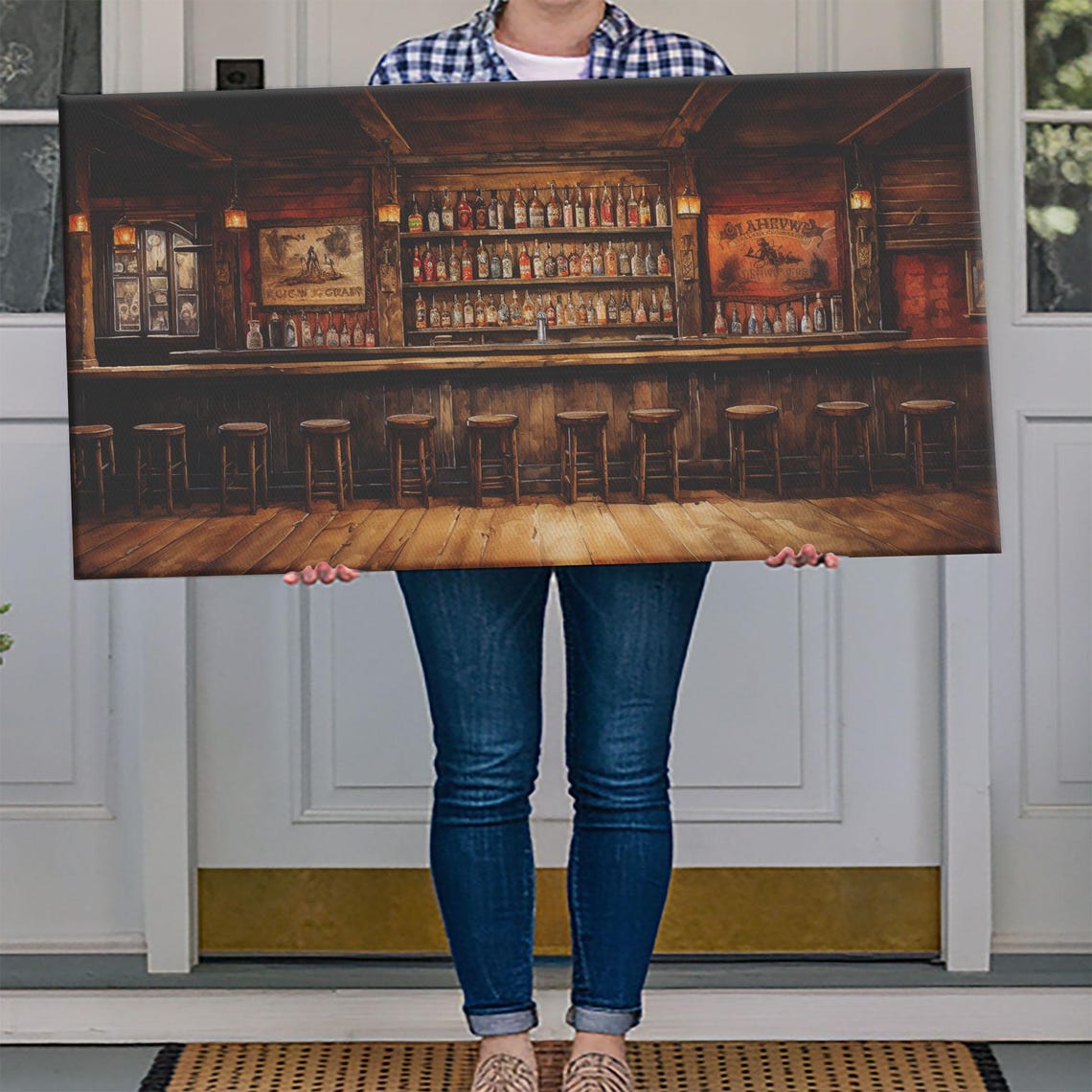Prohibition Wall Art Saloon Wall Art Western Art Print Wall Hanging Panoramic Art Bar Decor Congratulations Gift Ranch Decor - Image 4