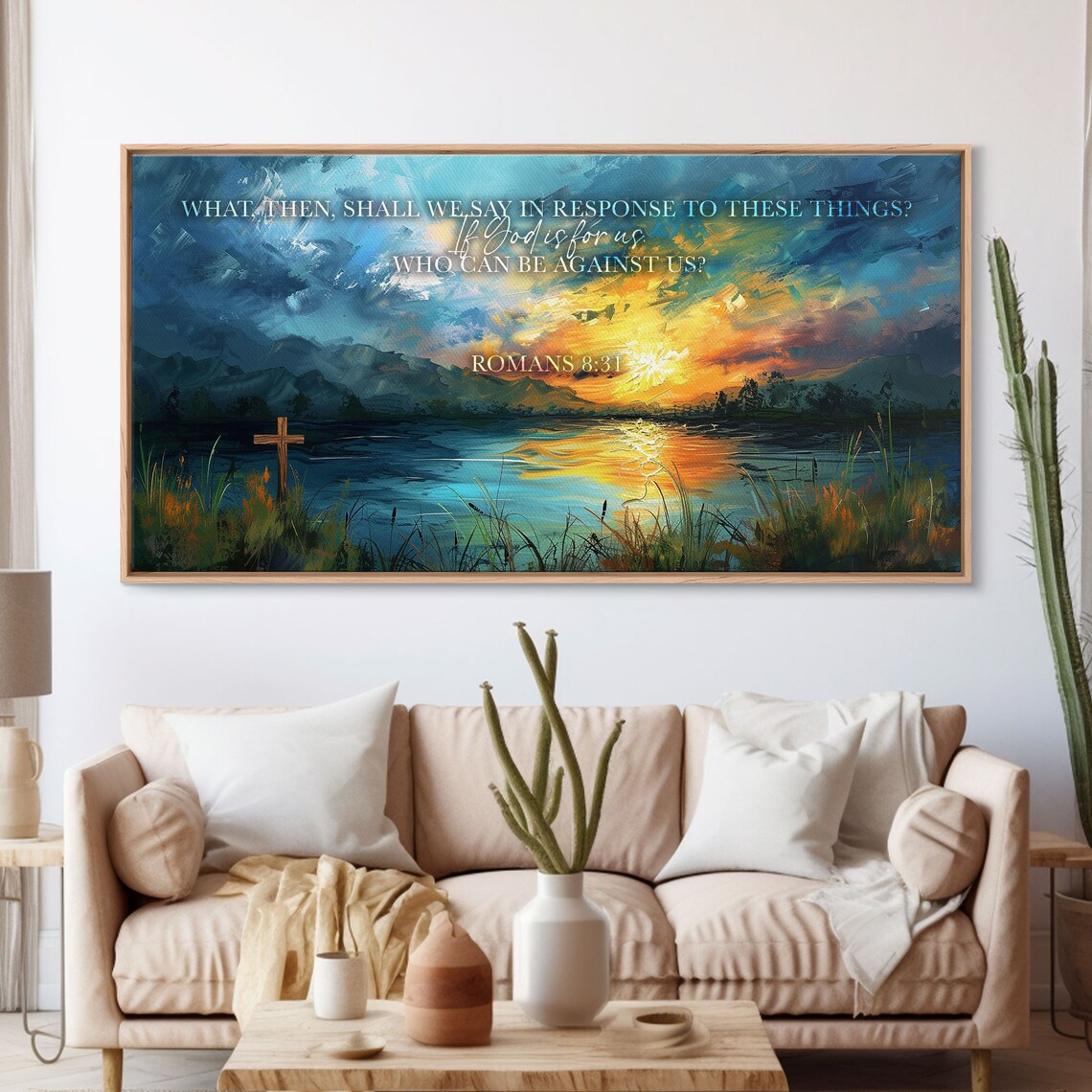 Romans 8:31 Bible Verse Art Print, Christian Scripture - Image 3