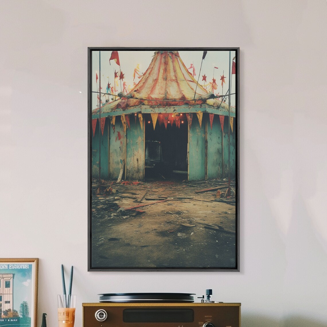 Carnival Circus Tent Minimalist Art Print, Spooky - Image 5