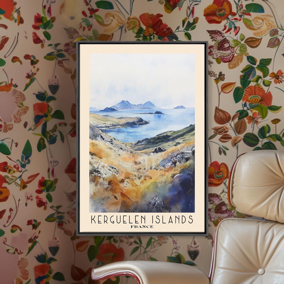 Kerguelen Islands France Watercolor Print Vacation Gift France Wall Art Beach Painting Beach Decor Beach Or Lakehouse Art - Image 2