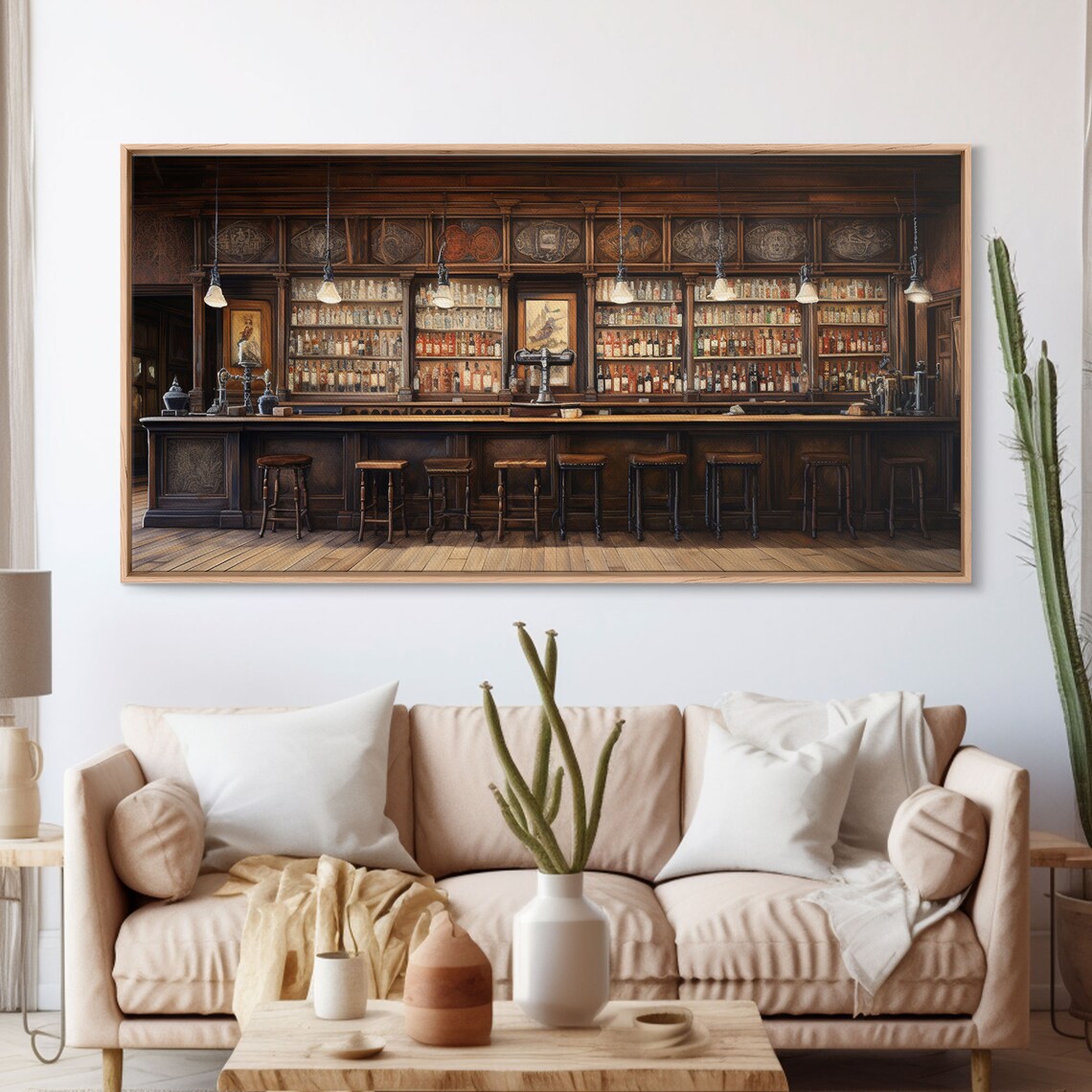 Western Prohibition Tavern Art Print, Bar Decor - Image 3