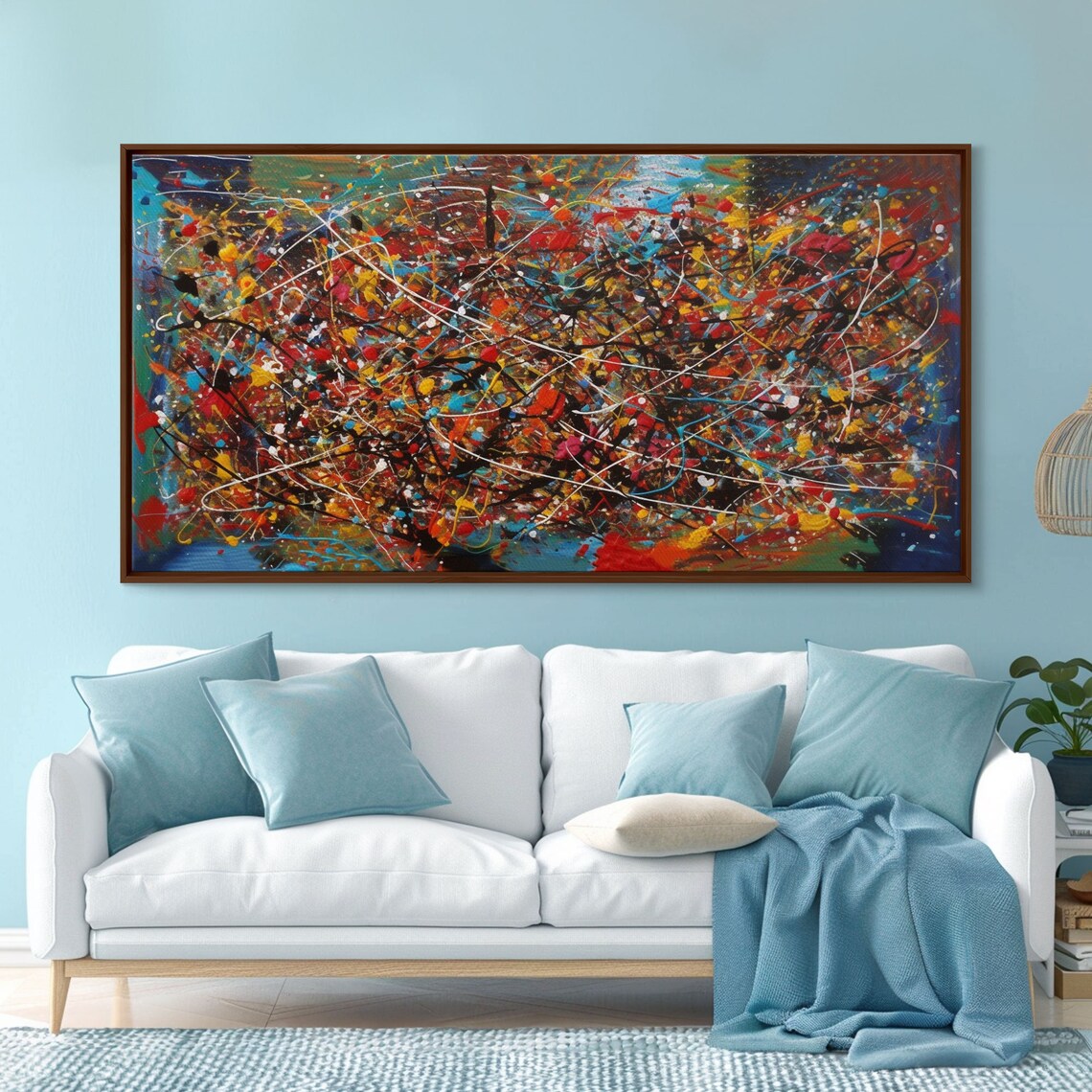 Jackson Pollock Style Abstract Graffiti Wall Art Print
