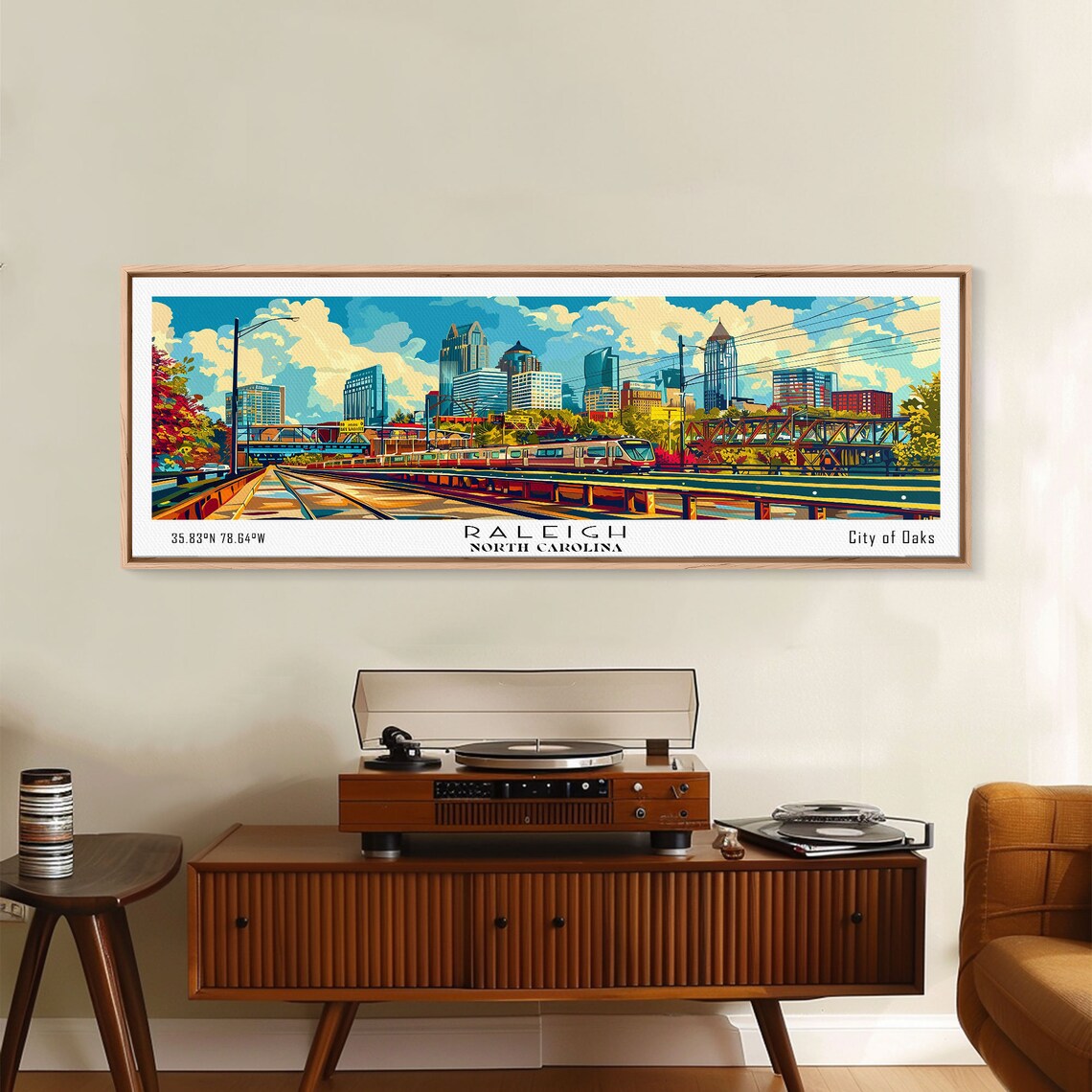 Raleigh, North Carolina Mid-Century Travel Poster - Image 5