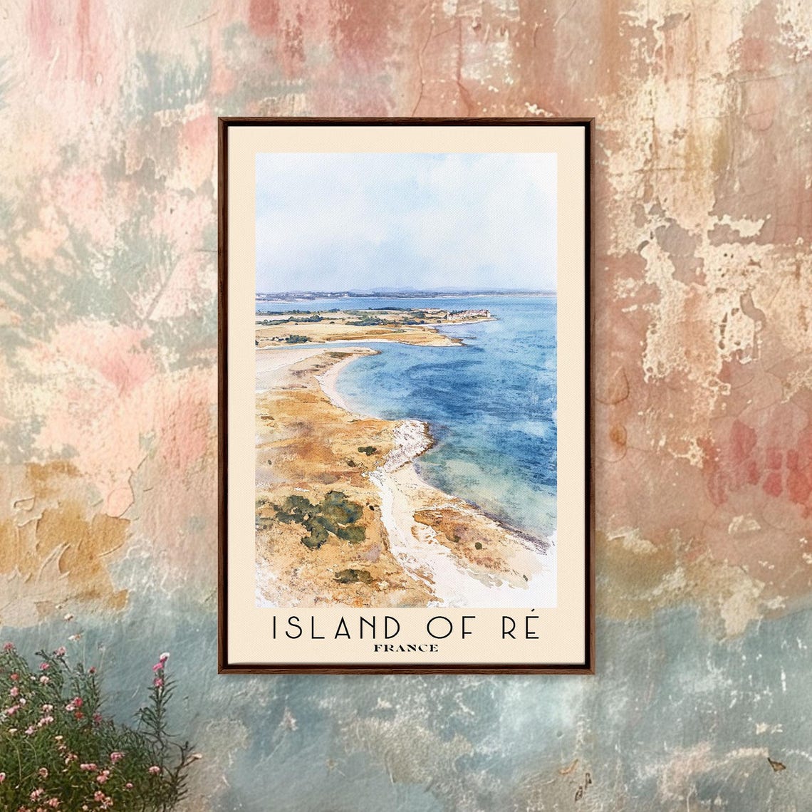 Island Of Re France Watercolor Print Vacation Gift France Wall Art Vacation Wall Art Vacatation Beach Decor Beach Or Lakehouse Art - Image 4