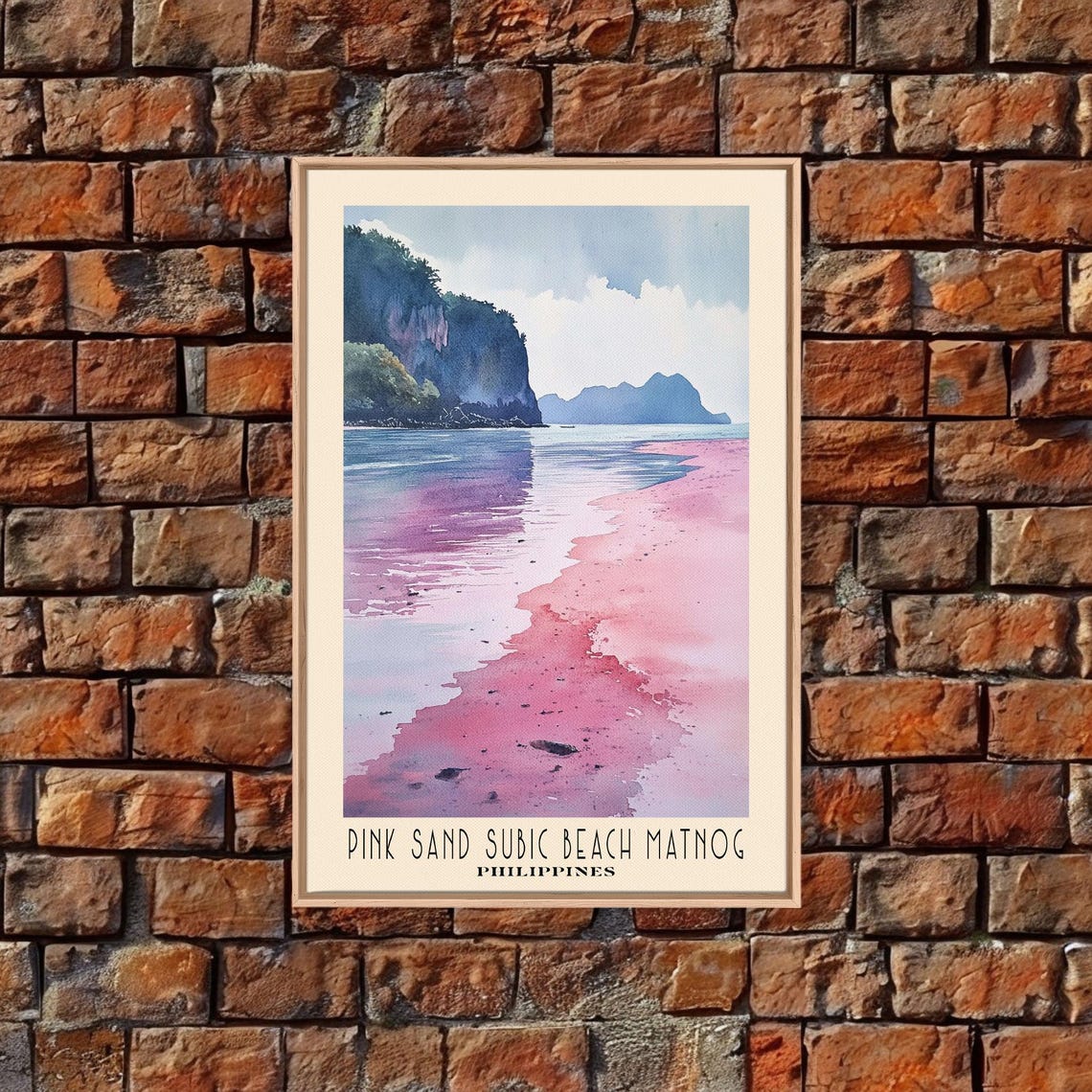 Pink Sand Subic Beach Matnog Philippines Rose Shore Cliff View Poster - Image 4