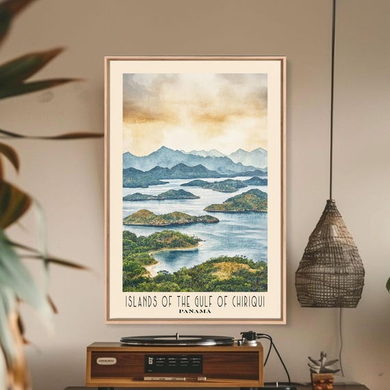 Islands Of The Gulf Of Chiriqui Watercolor Poster