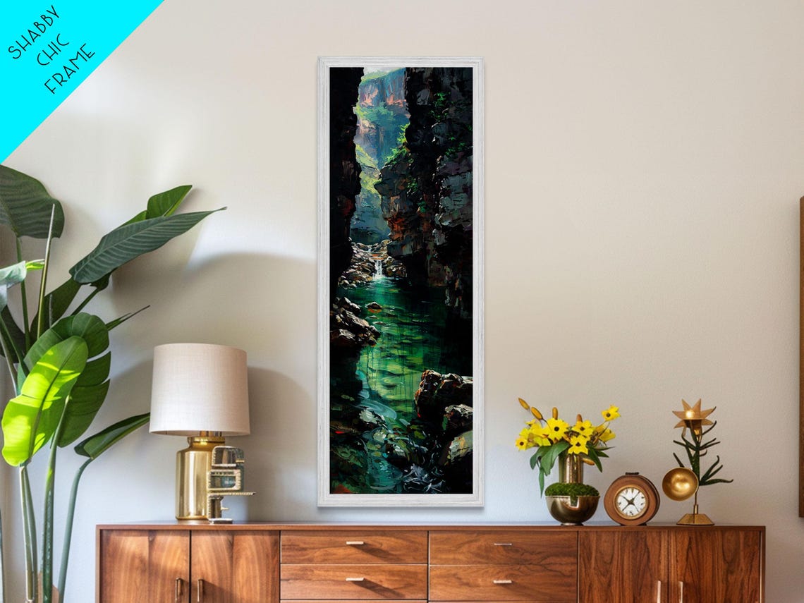 Emerald River Gorge Canyon Rocky Cliffs Nature Wall Art Print - Image 6