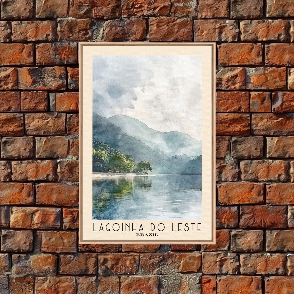 Lagoinha Do Leste Brazil Misty Mountains Mirror Calm Lagoon Poster - Image 5