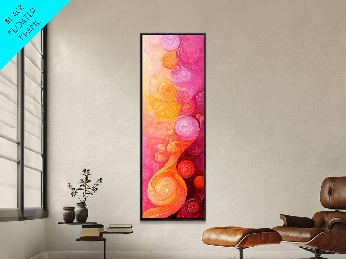 Pastel Pink Orange Swirl Abstract Art Soft Candy Colors Poster - Image 5