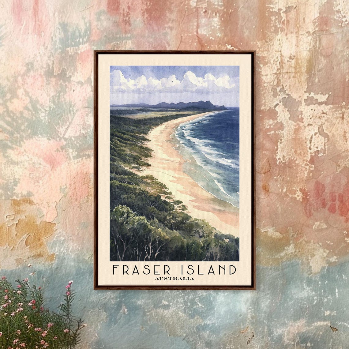 Fraser Island Australia Endless Sandy Beach Forest Coastline Poster - Image 4